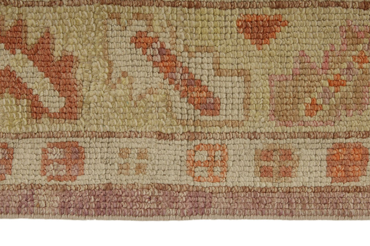 4x6 Multicolor and Green Turkish Oushak Rug