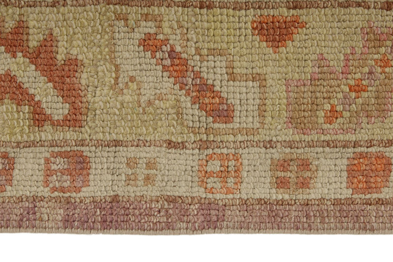 4x6 Multicolor and Green Turkish Oushak Rug