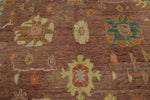 10x14 Purple and Ivory Turkish Oushak Rug