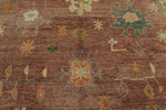10x14 Purple and Ivory Turkish Oushak Rug