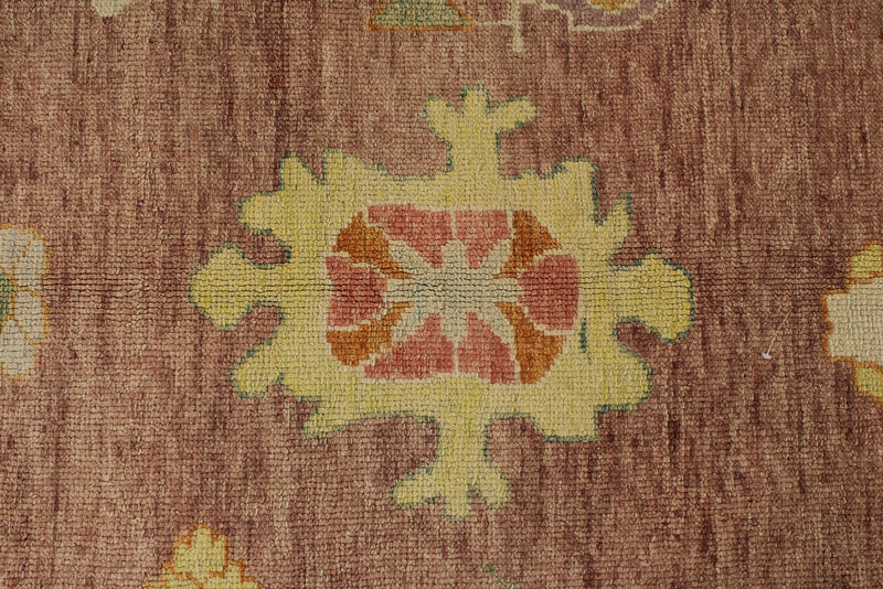 10x14 Purple and Ivory Turkish Oushak Rug