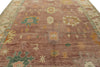 10x14 Purple and Ivory Turkish Oushak Rug
