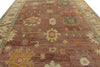 10x14 Purple and Ivory Turkish Oushak Rug