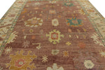 10x14 Purple and Ivory Turkish Oushak Rug