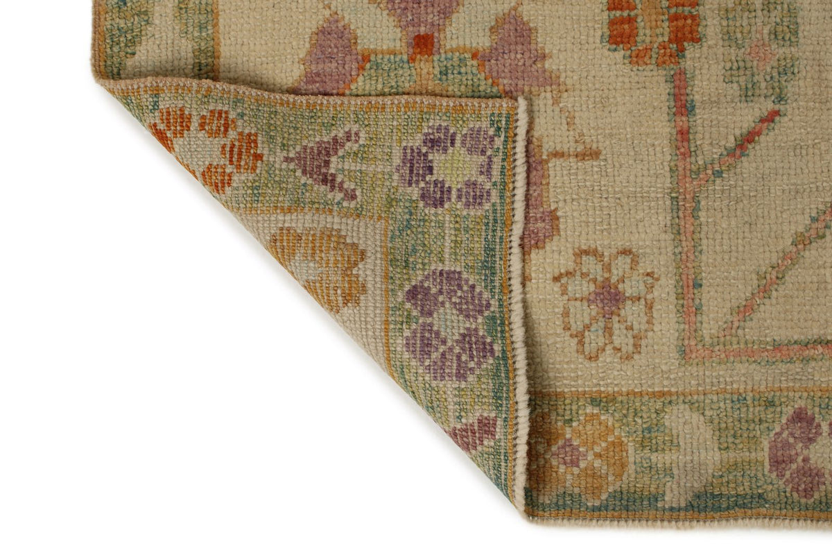 10x14 Purple and Ivory Turkish Oushak Rug