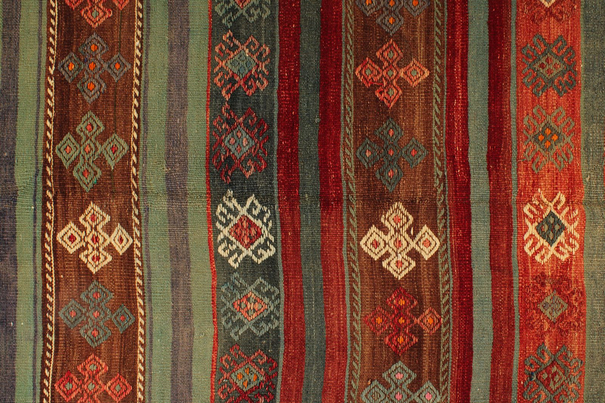 5x10 Multicolor Turkish Tribal Rug