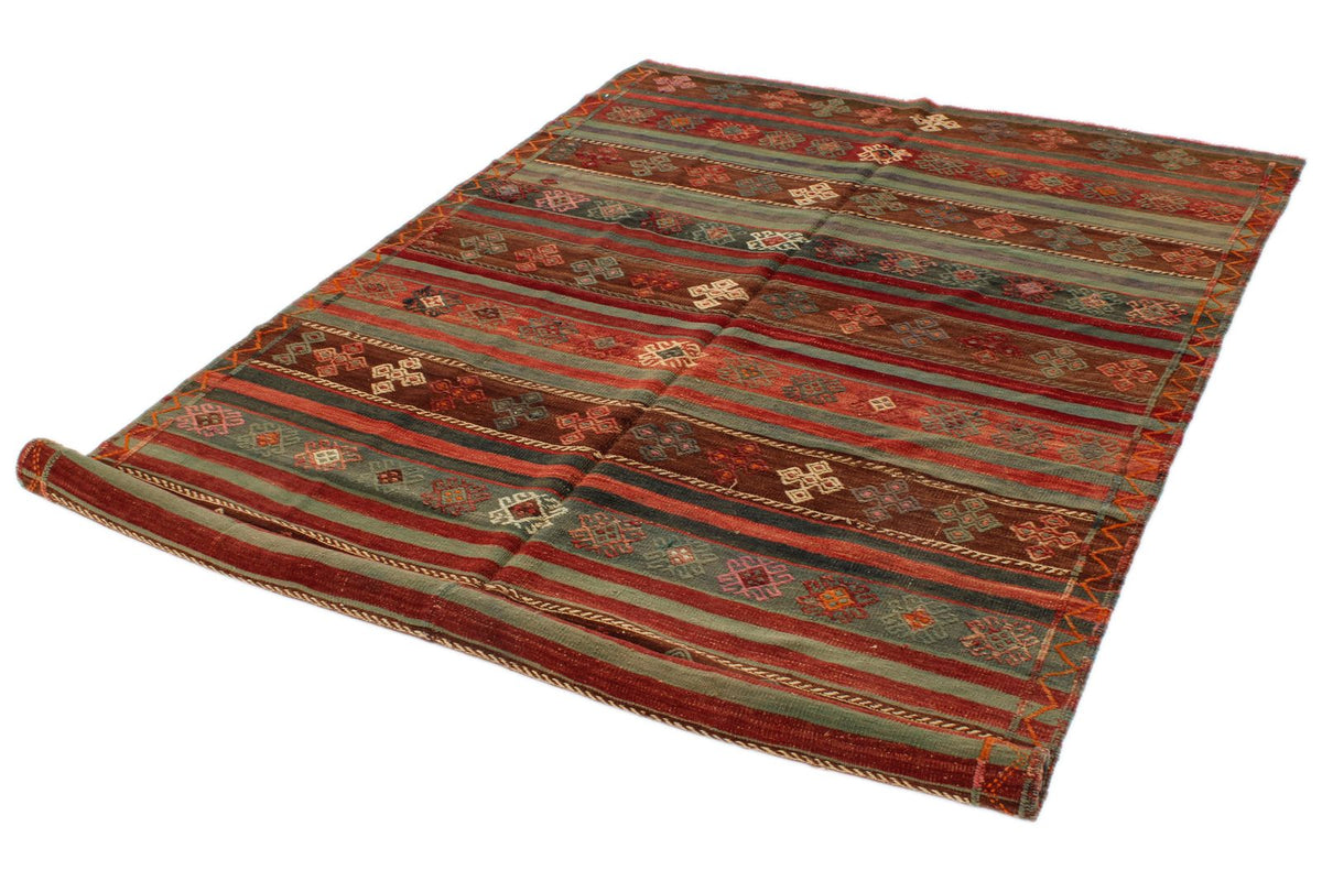 5x10 Multicolor Turkish Tribal Rug