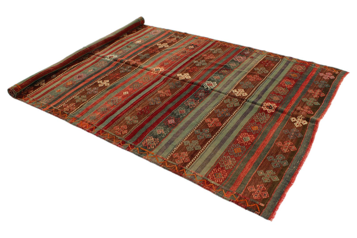 5x10 Multicolor Turkish Tribal Rug