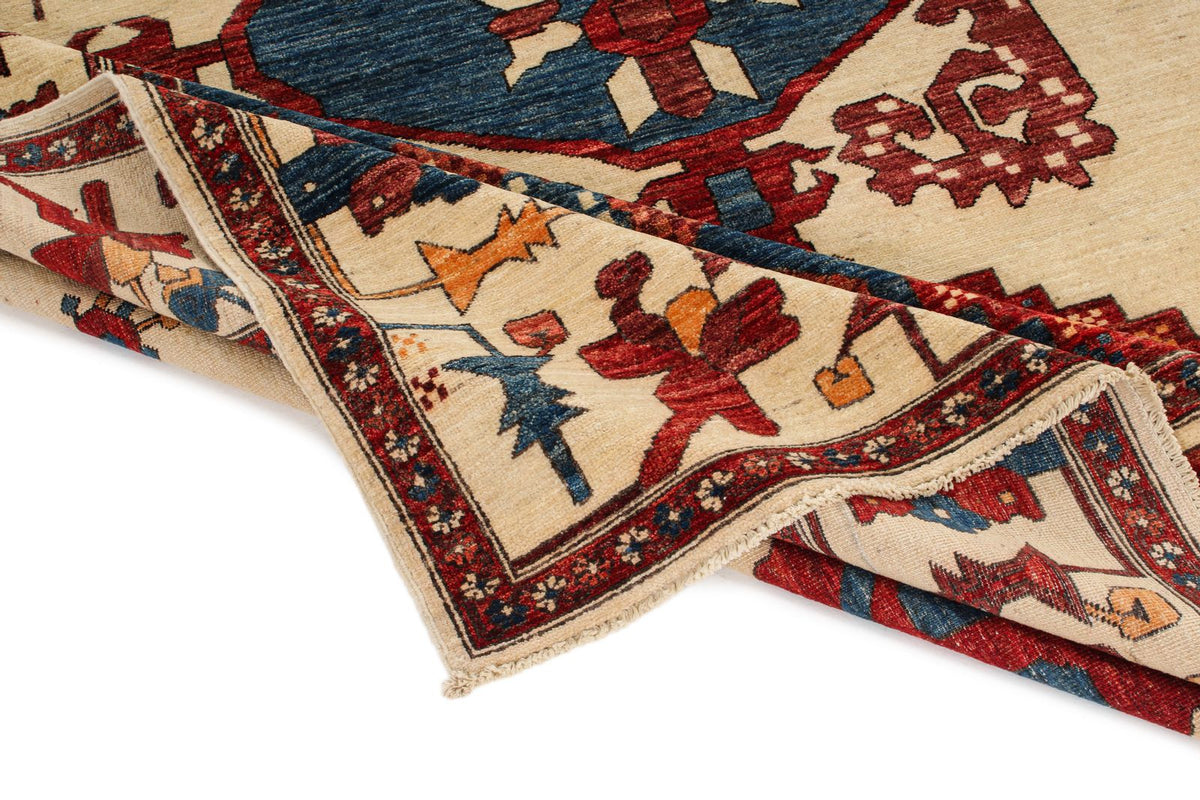 8x10 Navy and Ivory Anatolian Traditional Rug