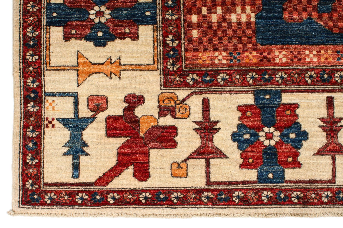 8x10 Navy and Ivory Anatolian Traditional Rug