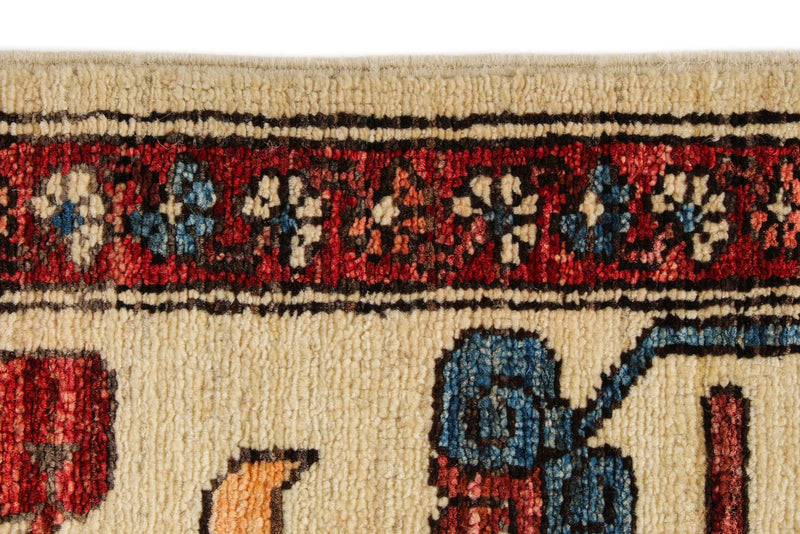 8x10 Navy and Ivory Anatolian Traditional Rug