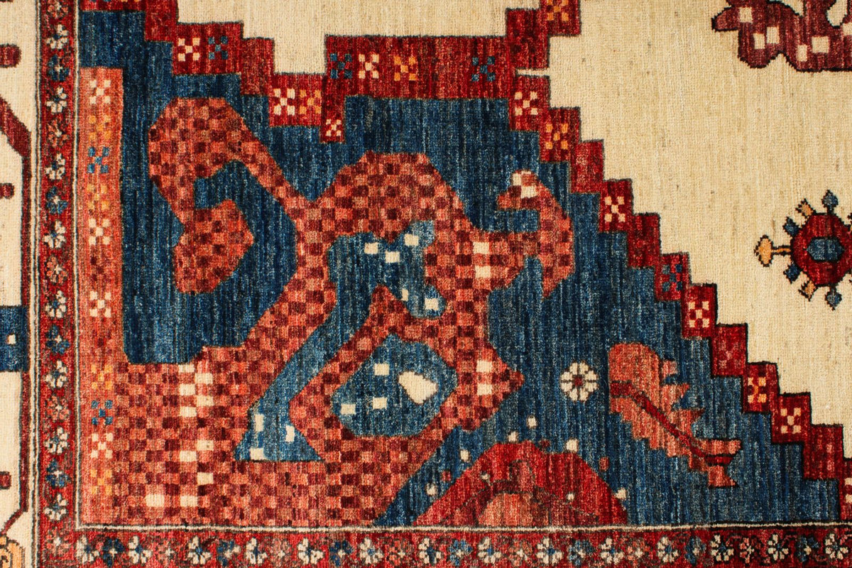 8x10 Navy and Ivory Anatolian Traditional Rug
