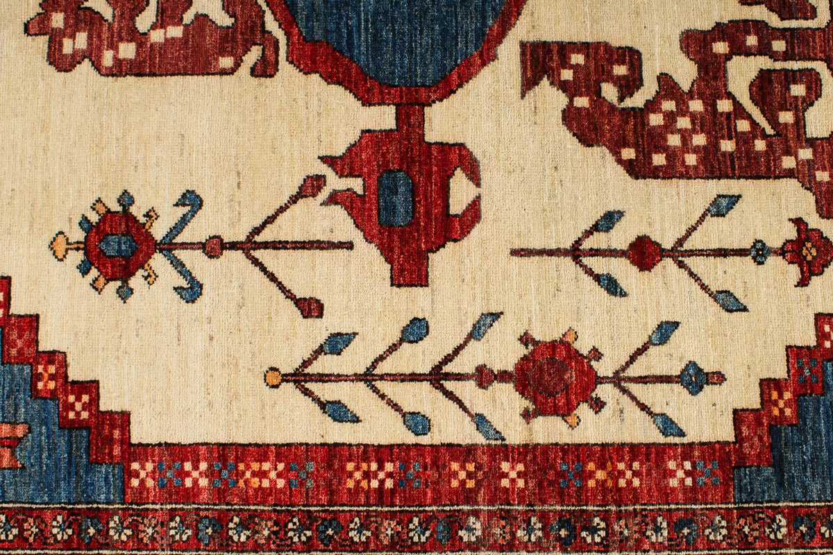 8x10 Navy and Ivory Anatolian Traditional Rug