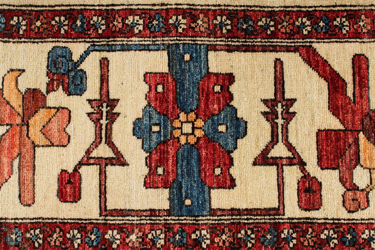8x10 Navy and Ivory Anatolian Traditional Rug