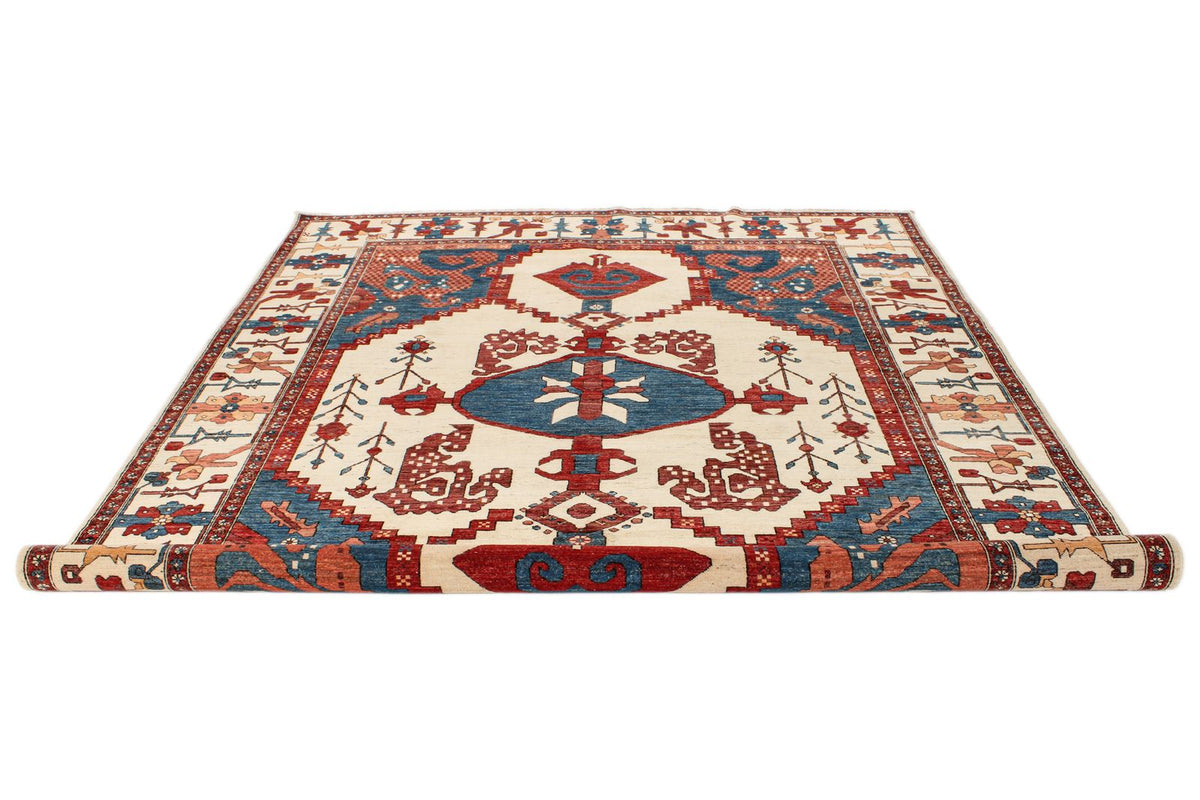 8x10 Navy and Ivory Anatolian Traditional Rug