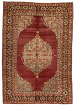 6x9 Red and Multicolor Anatolian Turkish Tribal Rug
