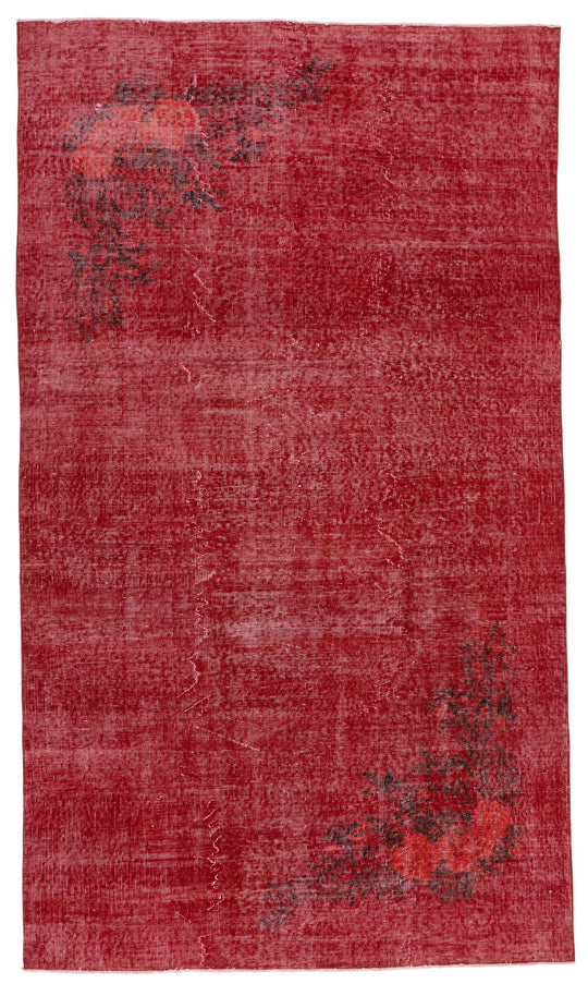 5x9 Red and Red Modern Contemporary Rug