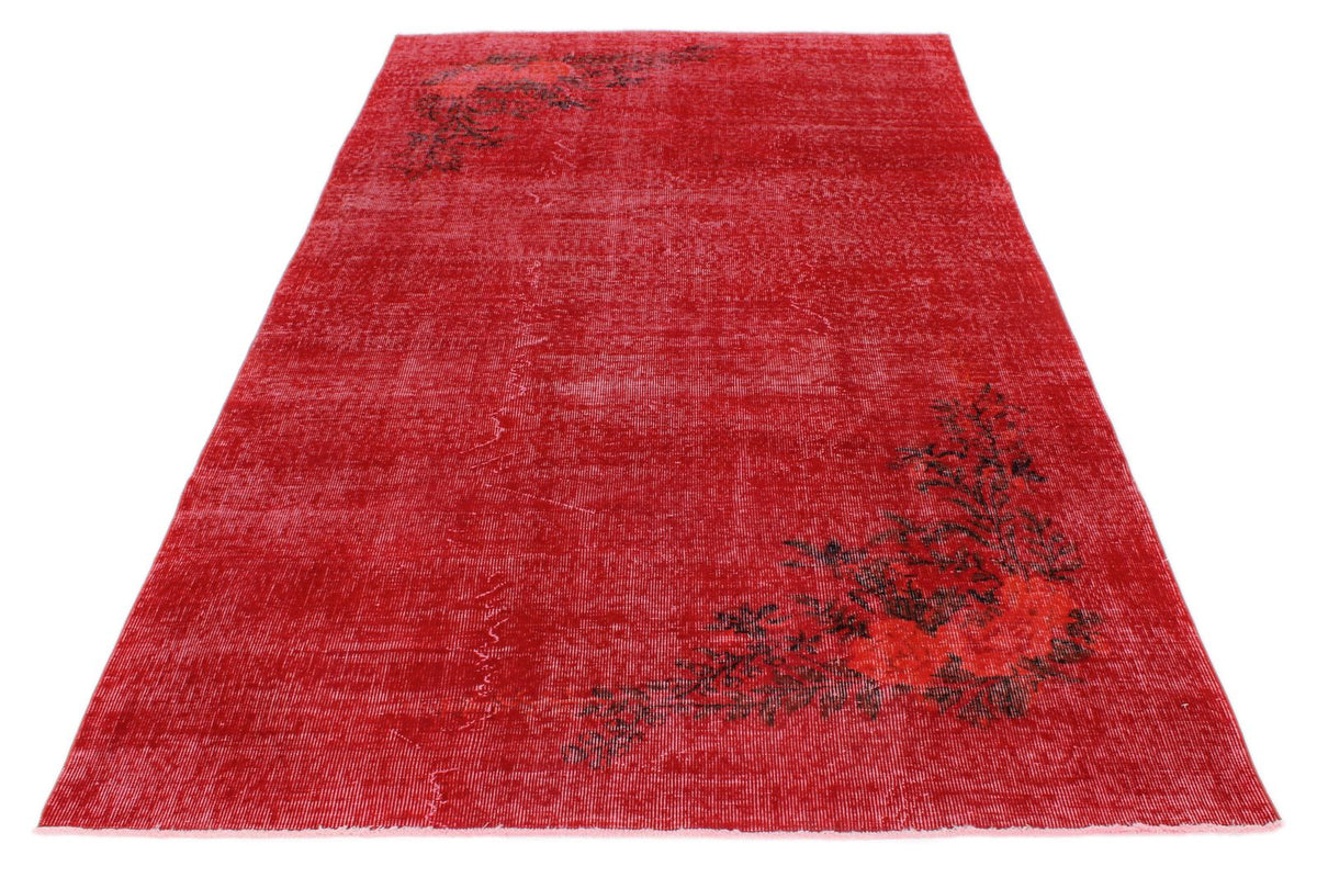 5x9 Red and Red Modern Contemporary Rug