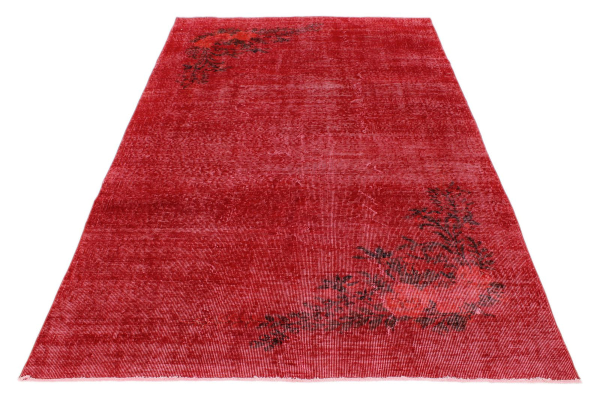 5x9 Red and Red Modern Contemporary Rug