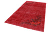 5x9 Red and Red Modern Contemporary Rug