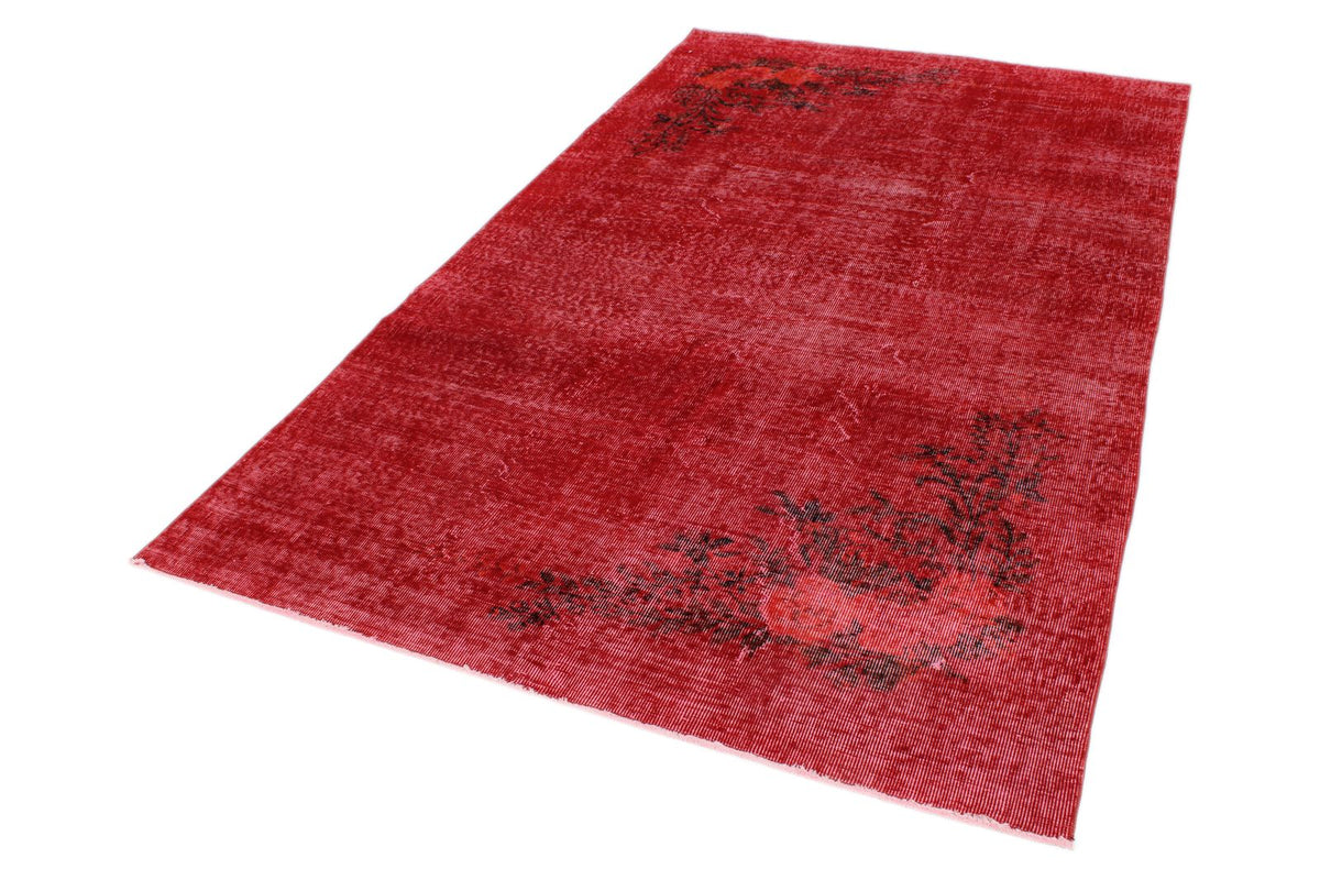 5x9 Red and Red Modern Contemporary Rug