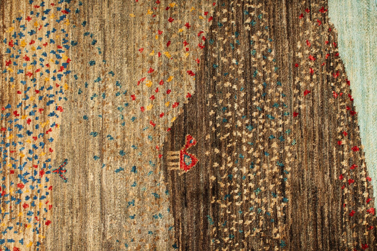 6x8 Brown and Multicolor Anatolian Traditional Rug