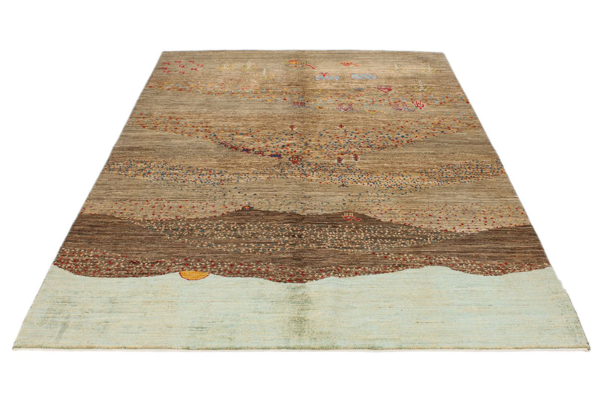 6x8 Brown and Multicolor Anatolian Traditional Rug