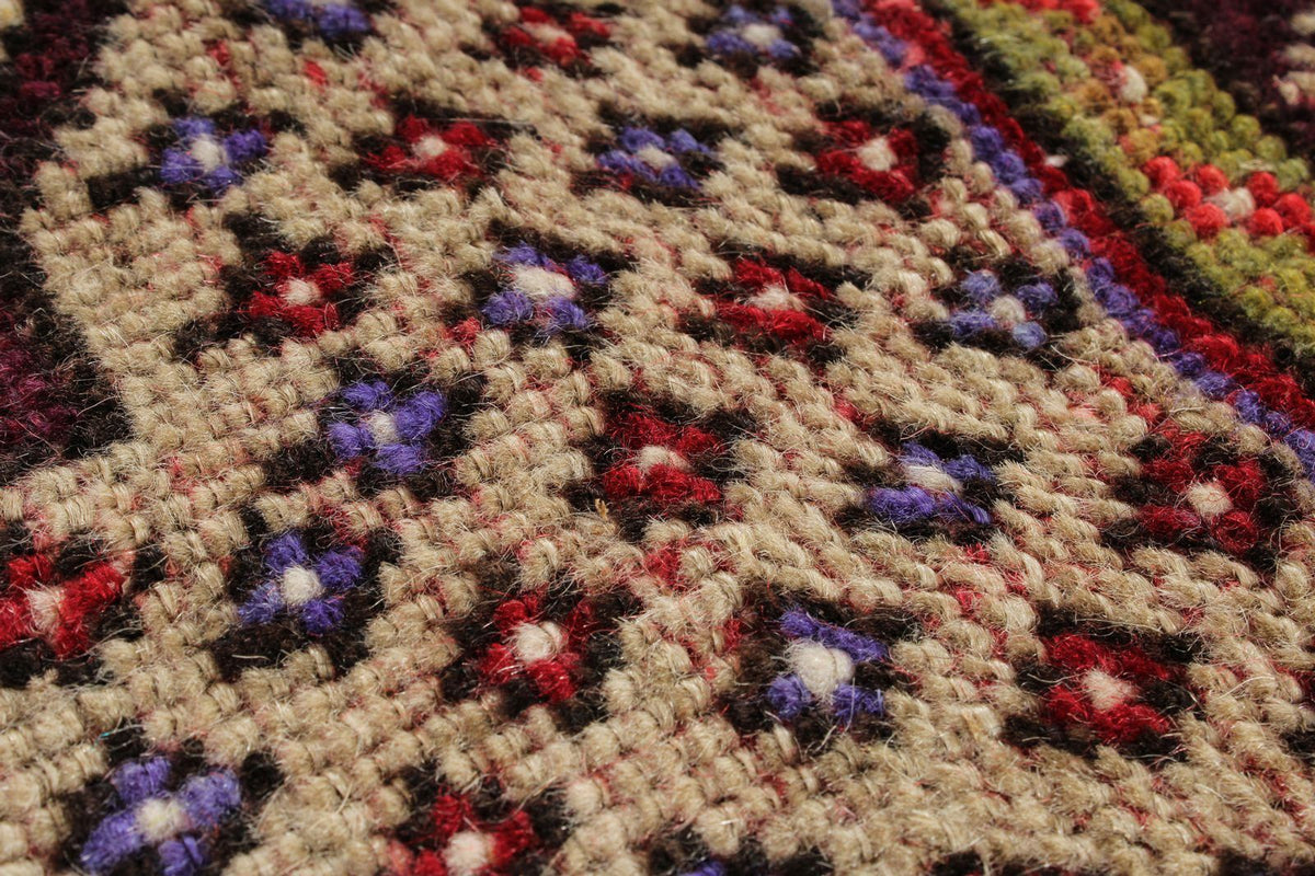 3x5 Red and Multicolor Anatolian Turkish Tribal Rug