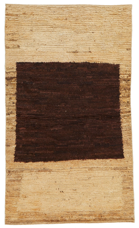 4x6 Beige and Brown Modern Contemporary Rug