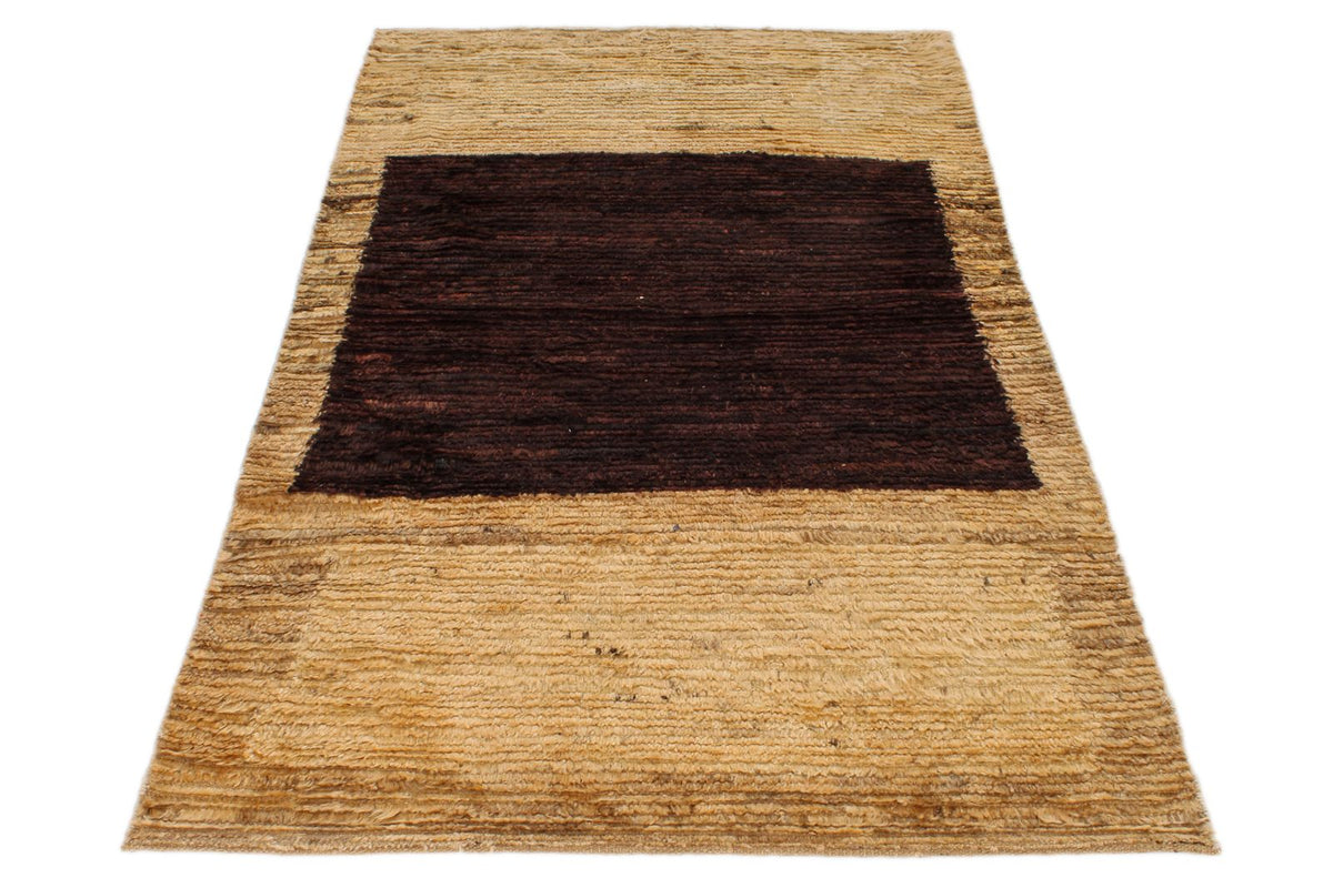 4x6 Beige and Brown Modern Contemporary Rug