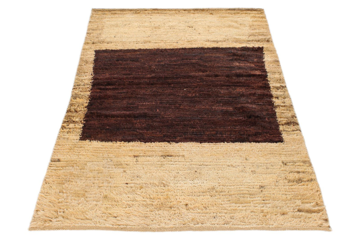 4x6 Beige and Brown Modern Contemporary Rug