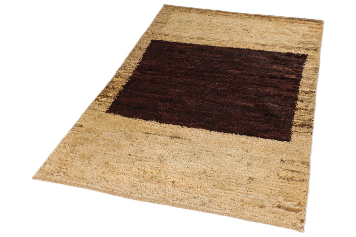 4x6 Beige and Brown Modern Contemporary Rug