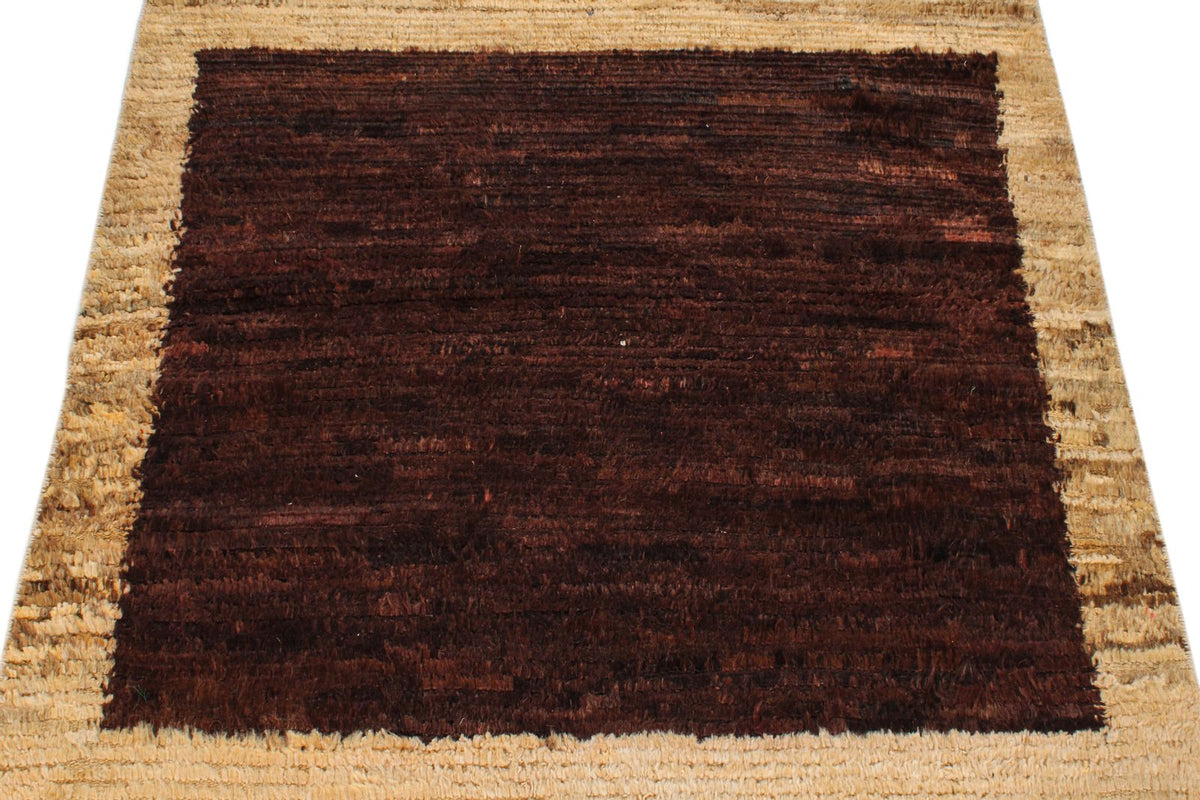 4x6 Beige and Brown Modern Contemporary Rug