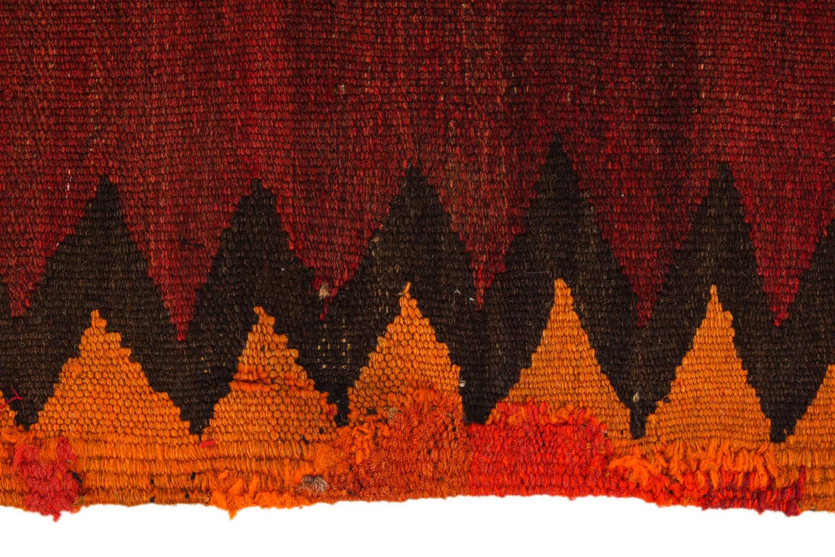 5x5 Red and Multicolor Turkish Tribal Rug