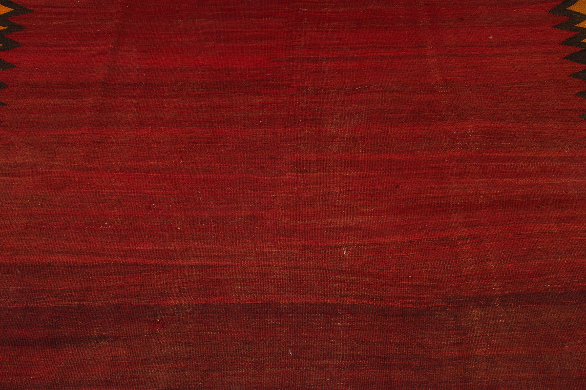 5x5 Red and Multicolor Turkish Tribal Rug