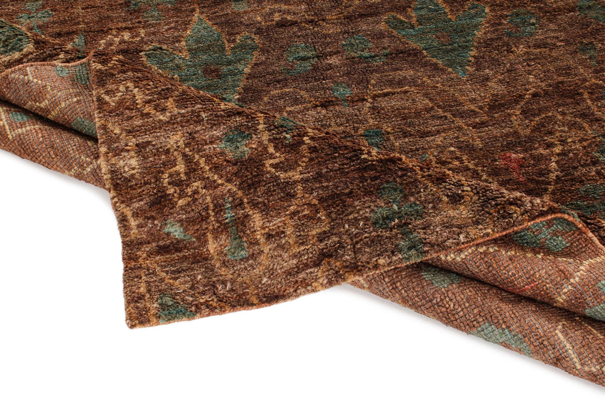 8x10 Brown and Multicolor Modern Contemporary Rug