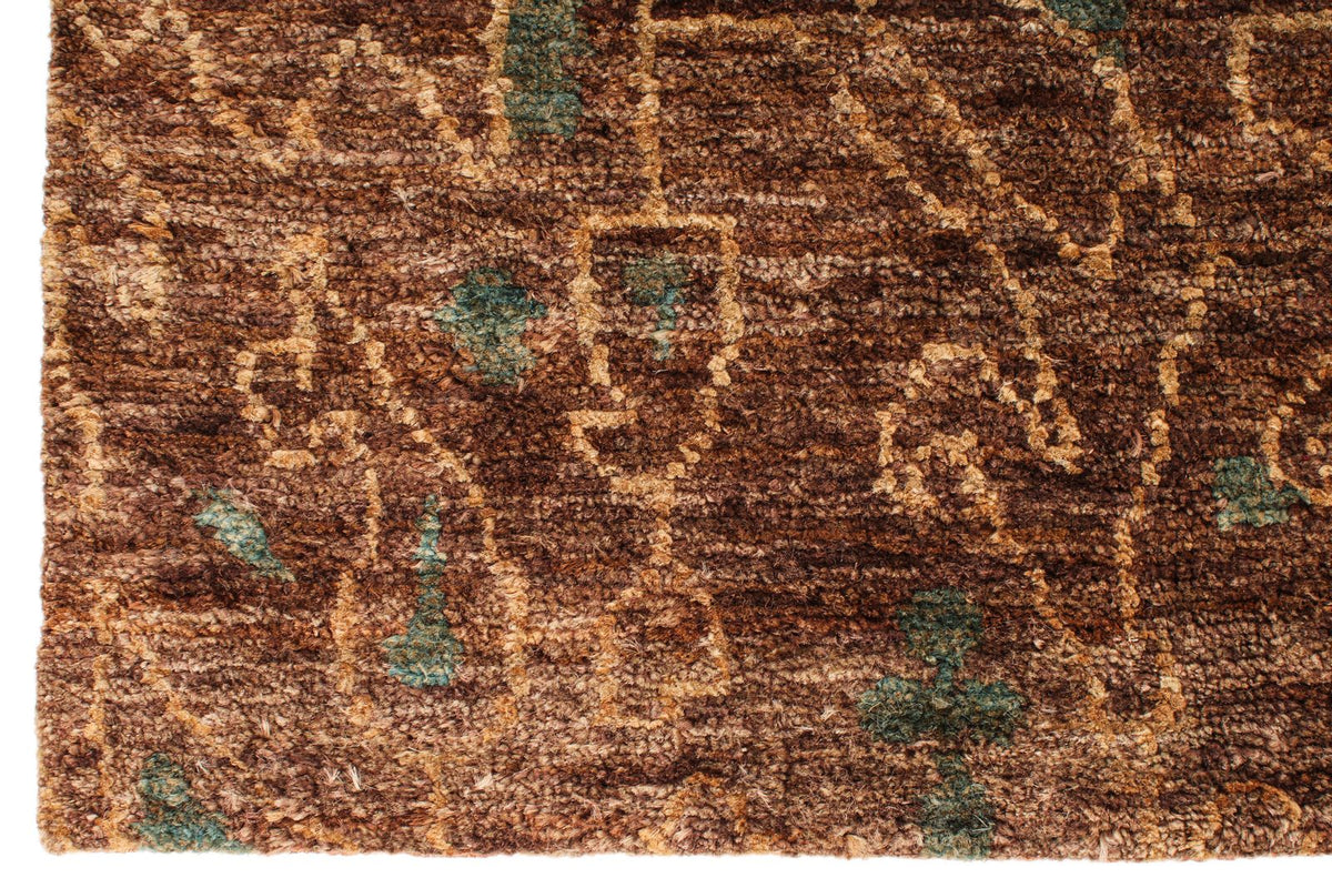 8x10 Brown and Multicolor Modern Contemporary Rug