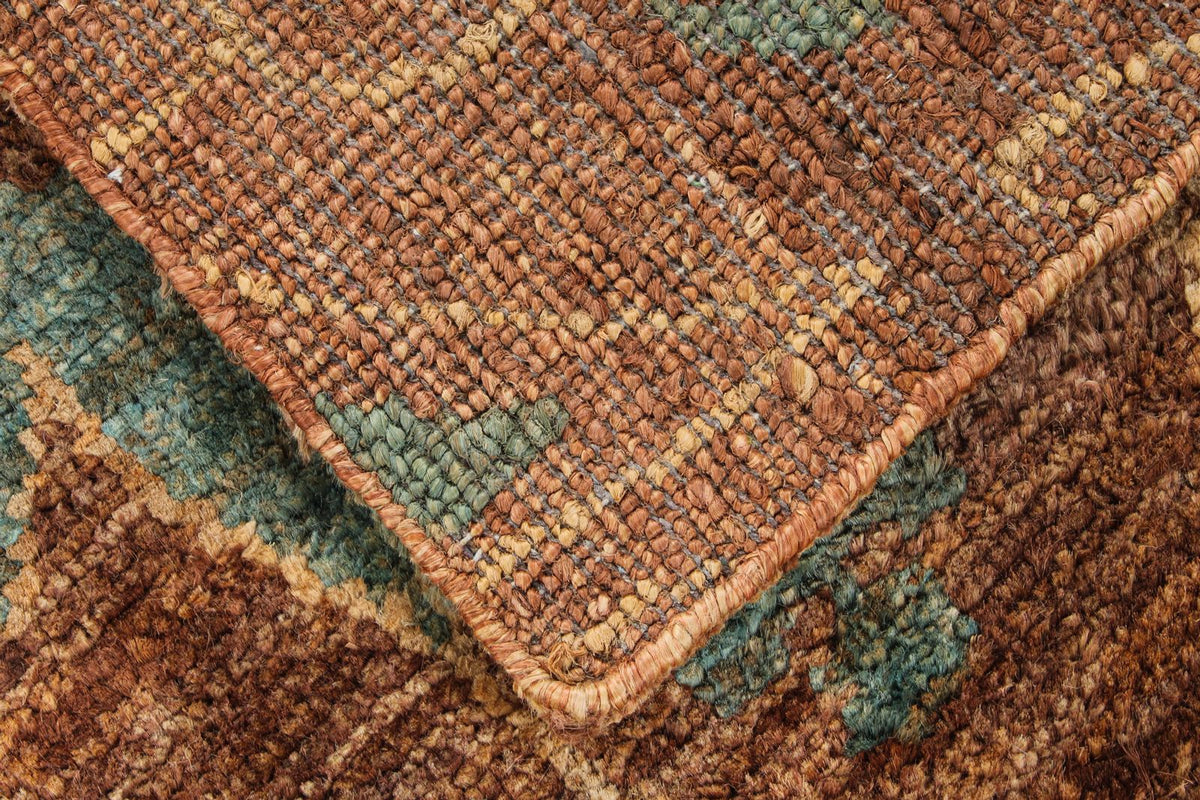 8x10 Brown and Multicolor Modern Contemporary Rug