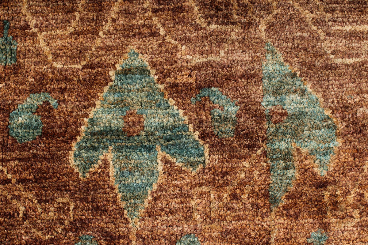 8x10 Brown and Multicolor Modern Contemporary Rug