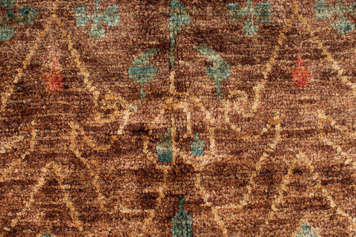 8x10 Brown and Multicolor Modern Contemporary Rug