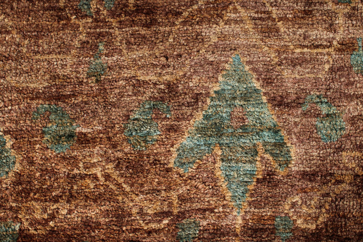 8x10 Brown and Multicolor Modern Contemporary Rug