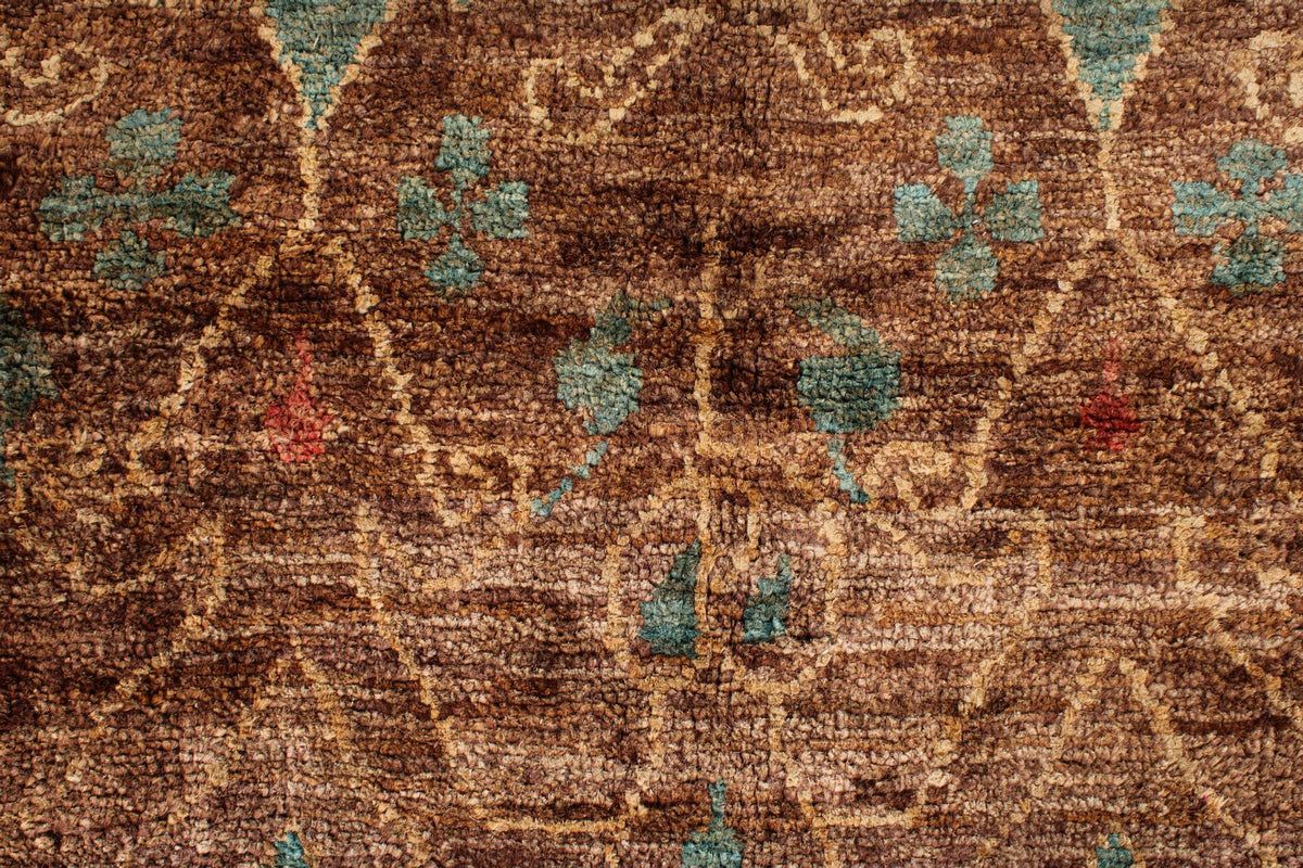 8x10 Brown and Multicolor Modern Contemporary Rug