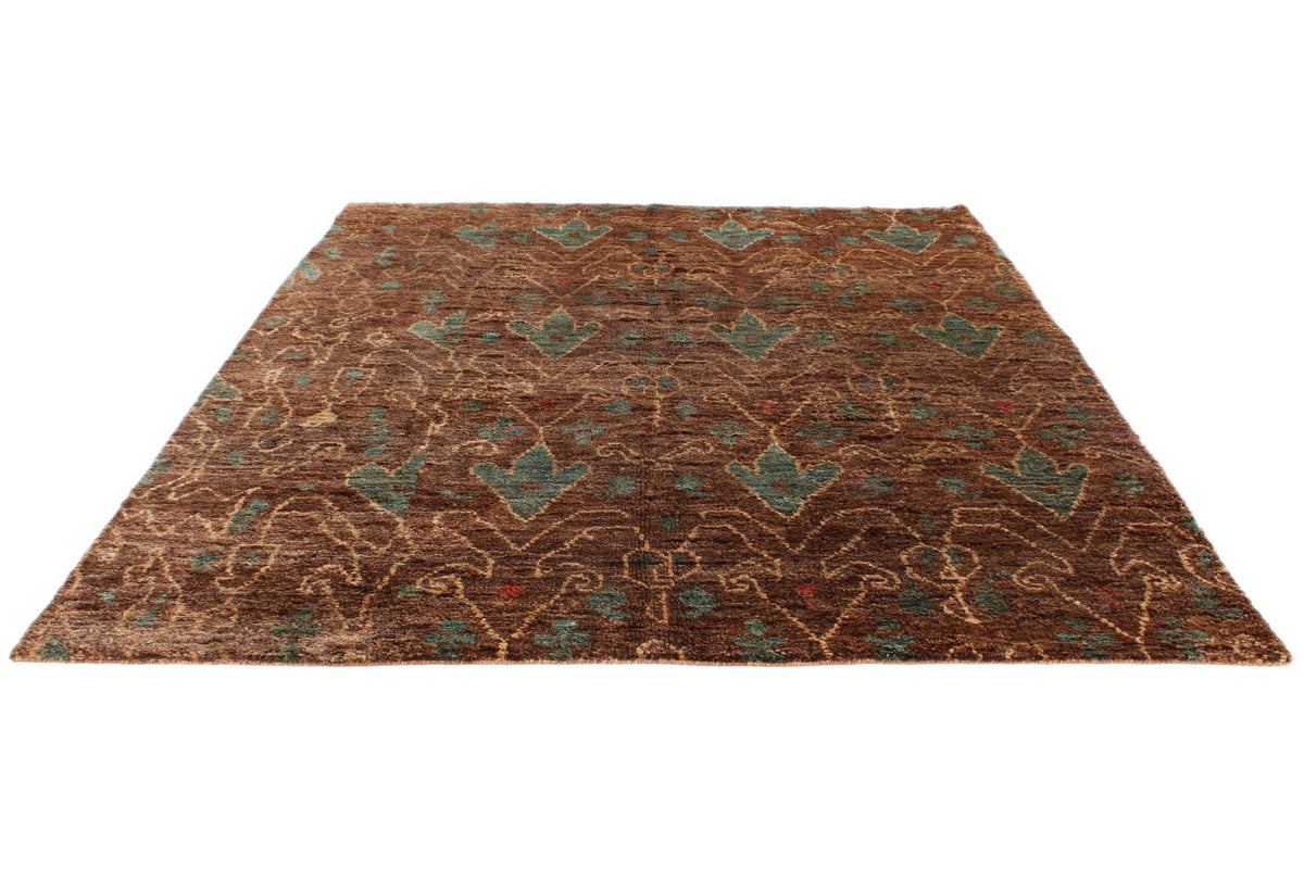 8x10 Brown and Multicolor Modern Contemporary Rug