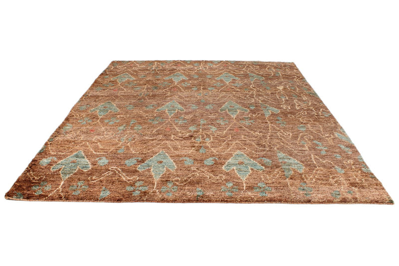 8x10 Brown and Multicolor Modern Contemporary Rug