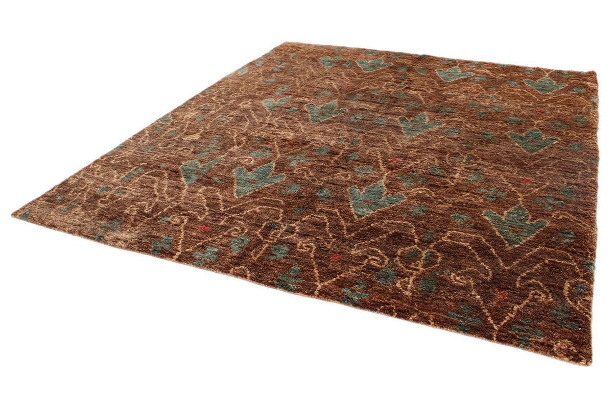 8x10 Brown and Multicolor Modern Contemporary Rug