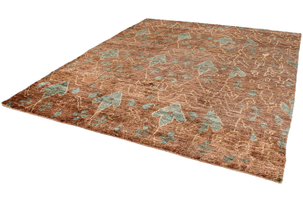 8x10 Brown and Multicolor Modern Contemporary Rug