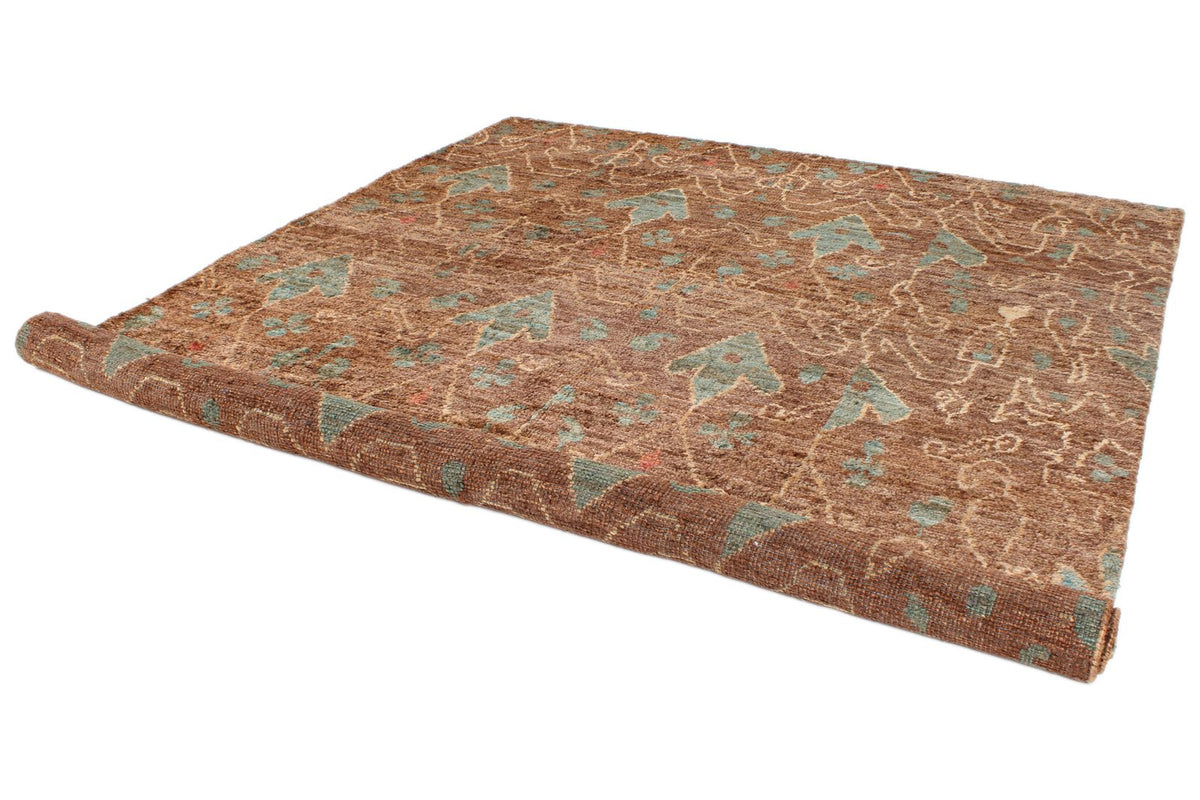 8x10 Brown and Multicolor Modern Contemporary Rug