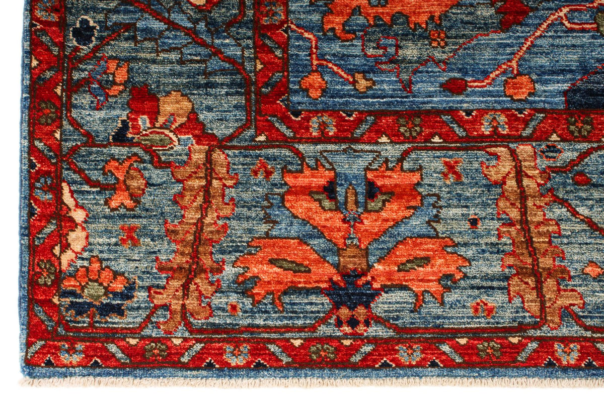 8x11 Navy and Multicolor Anatolian Traditional Rug