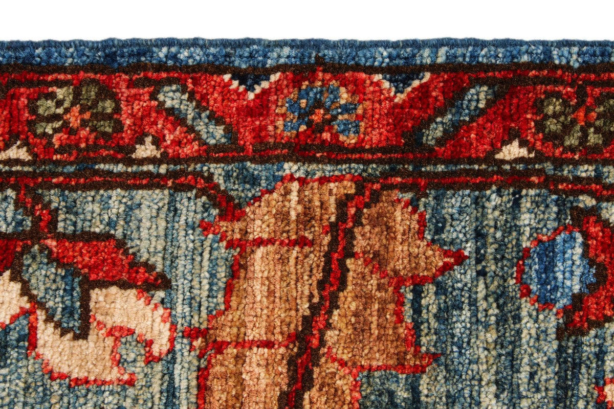 8x11 Navy and Multicolor Anatolian Traditional Rug
