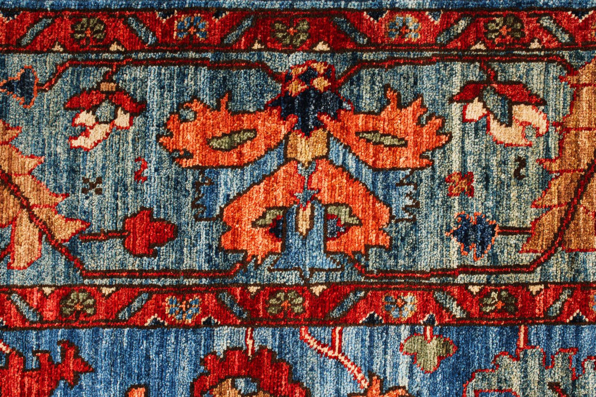 8x11 Navy and Multicolor Anatolian Traditional Rug